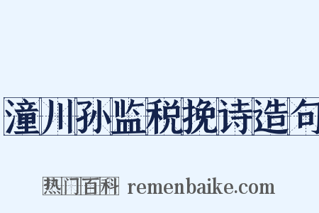 潼川孙监税挽诗造句是什么意思的图片